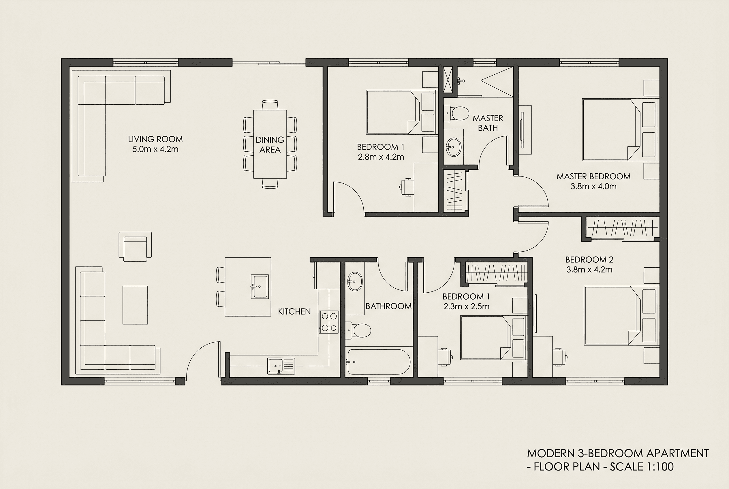Vorher: Der 2D-Grundriss wird zur dreidimensionalen Dollhouse-Ansicht, die Raumaufteilung und Proportionen zeigt.