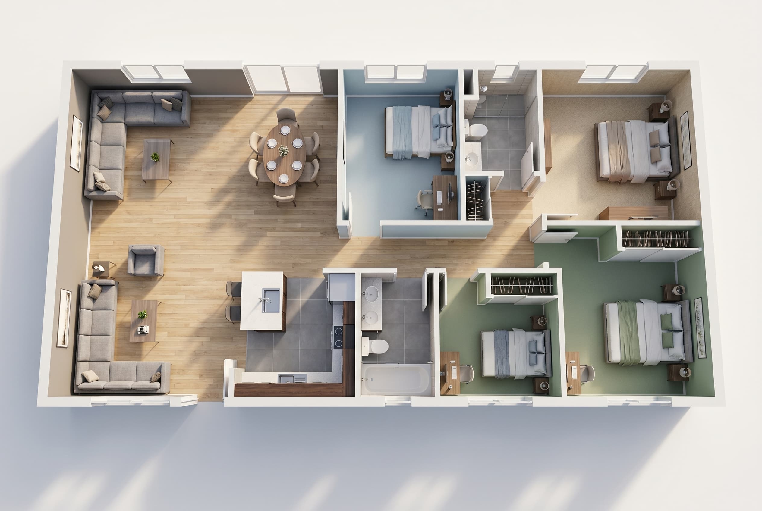 3D-Rendering aus Grundriss